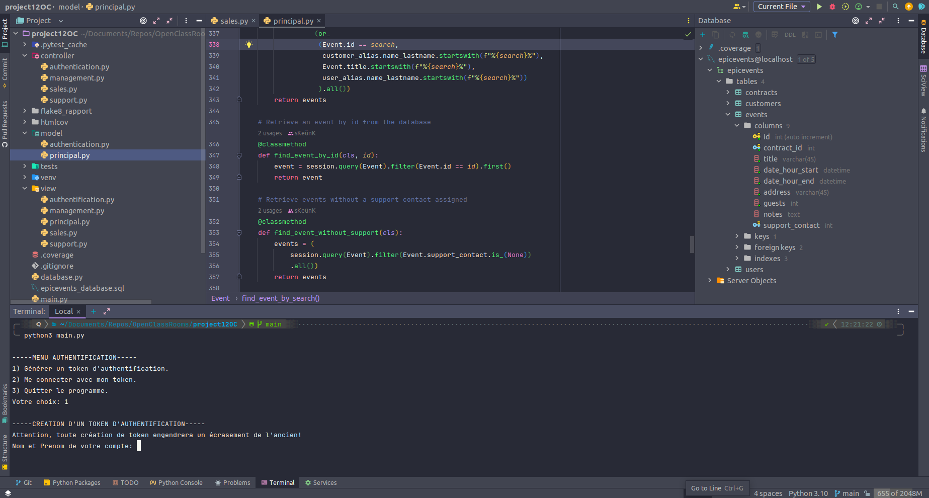 Projet CRM Epic Events